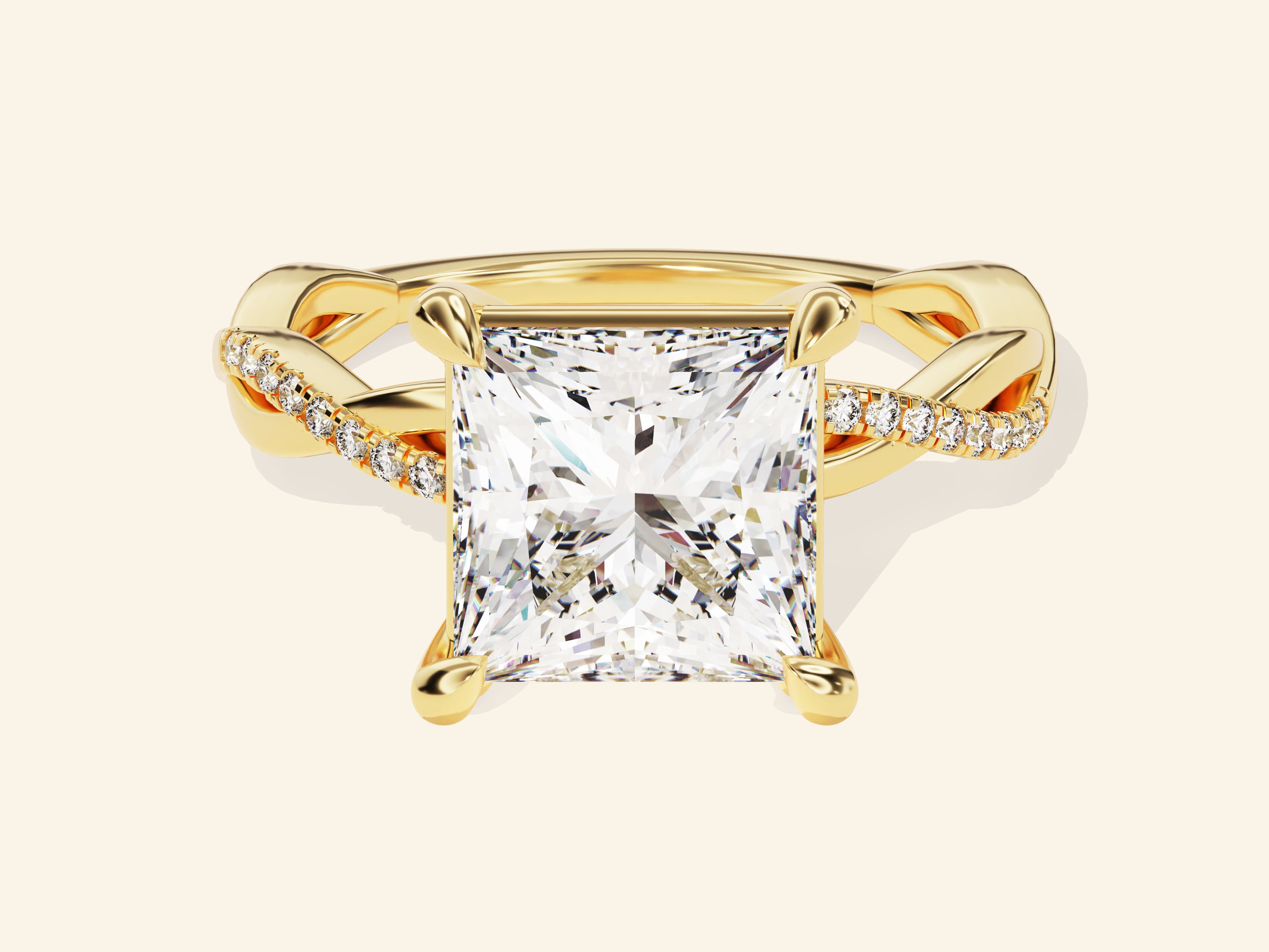 Princess Twisted Engagement Ring