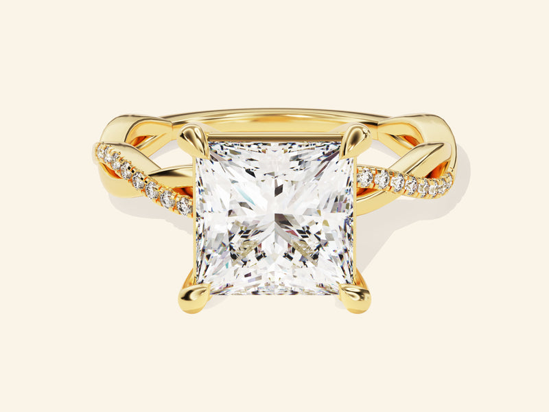 Princess Twisted Engagement Ring