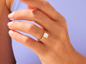 Emerald Twisted Engagement Ring
