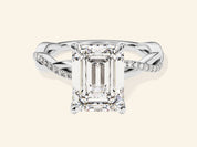 Emerald Twisted Engagement Ring