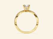 Cushion Twisted Engagement Ring