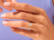 Cushion Twisted Engagement Ring