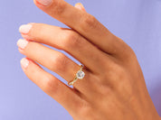 Cushion Twisted Engagement Ring