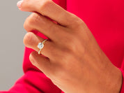 Cushion Twisted Engagement Ring