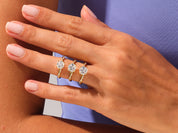 Cushion Twisted Engagement Ring