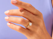 Cushion Twisted Engagement Ring