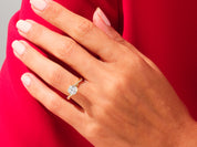 Cushion Twisted Engagement Ring