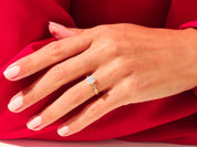 Cushion Twisted Engagement Ring