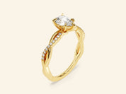 Pear Twisted Engagement Ring
