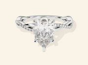 Pear Twisted Engagement Ring
