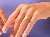 Pear Twisted Engagement Ring