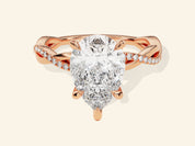 Pear Twisted Engagement Ring
