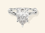Pear Twisted Engagement Ring
