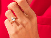 Pear Twisted Engagement Ring