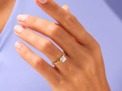 Asscher Twisted Engagement Ring