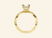 Asscher Twisted Engagement Ring