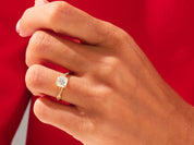 Asscher Twisted Engagement Ring