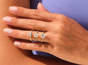 Asscher Twisted Engagement Ring