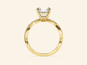 Asscher Twisted Engagement Ring