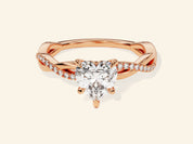 Heart Twisted Engagement Ring