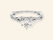 Heart Twisted Engagement Ring