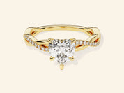 Heart Twisted Engagement Ring
