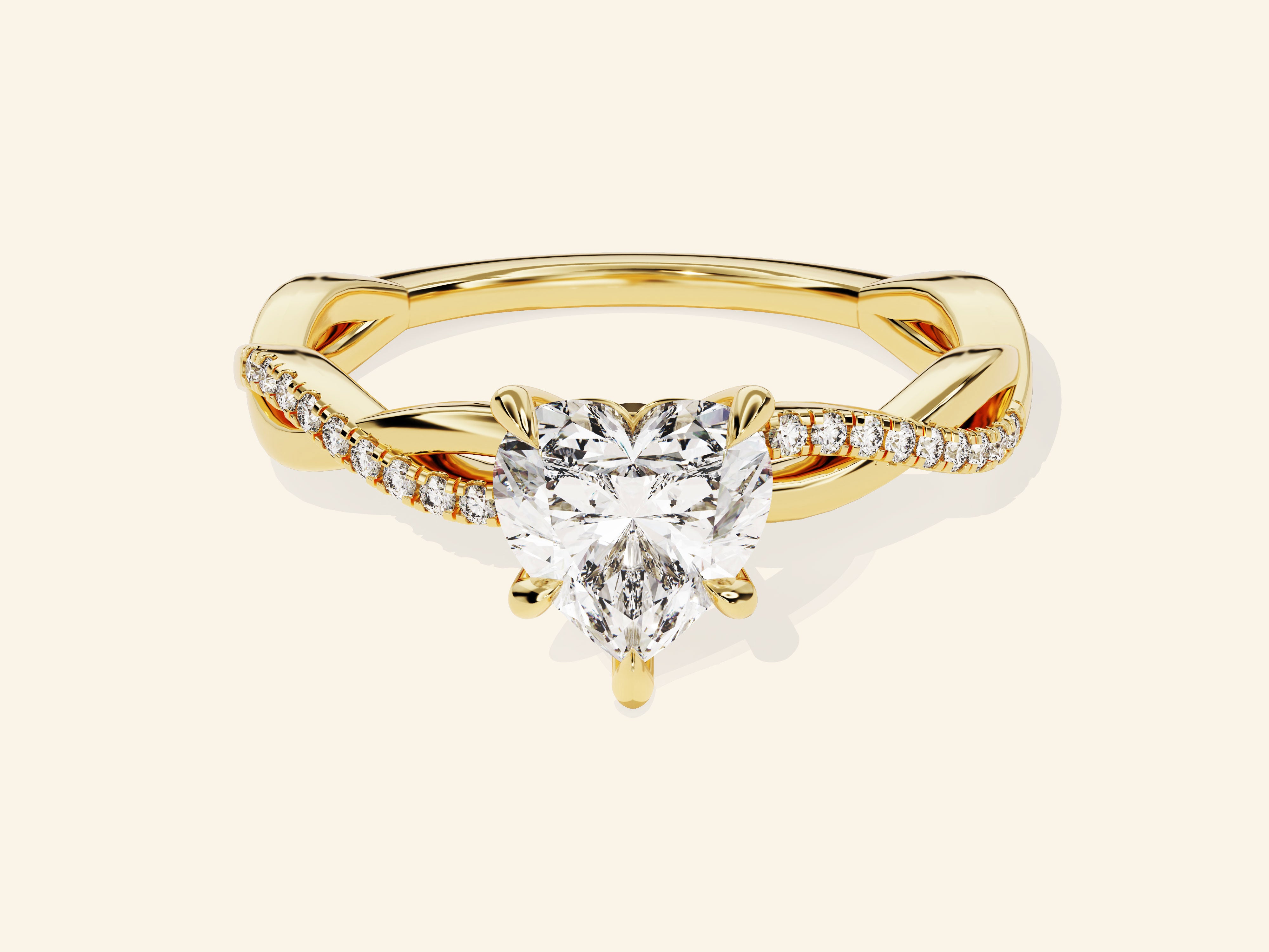 Heart Twisted Engagement Ring