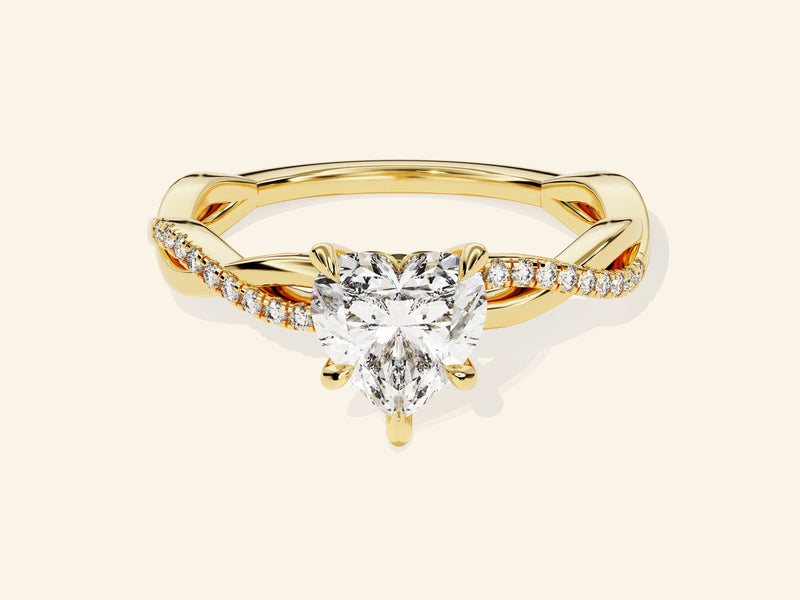 Heart Twisted Engagement Ring
