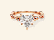 Heart Twisted Engagement Ring