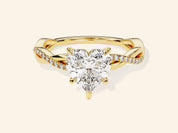 Heart Twisted Engagement Ring