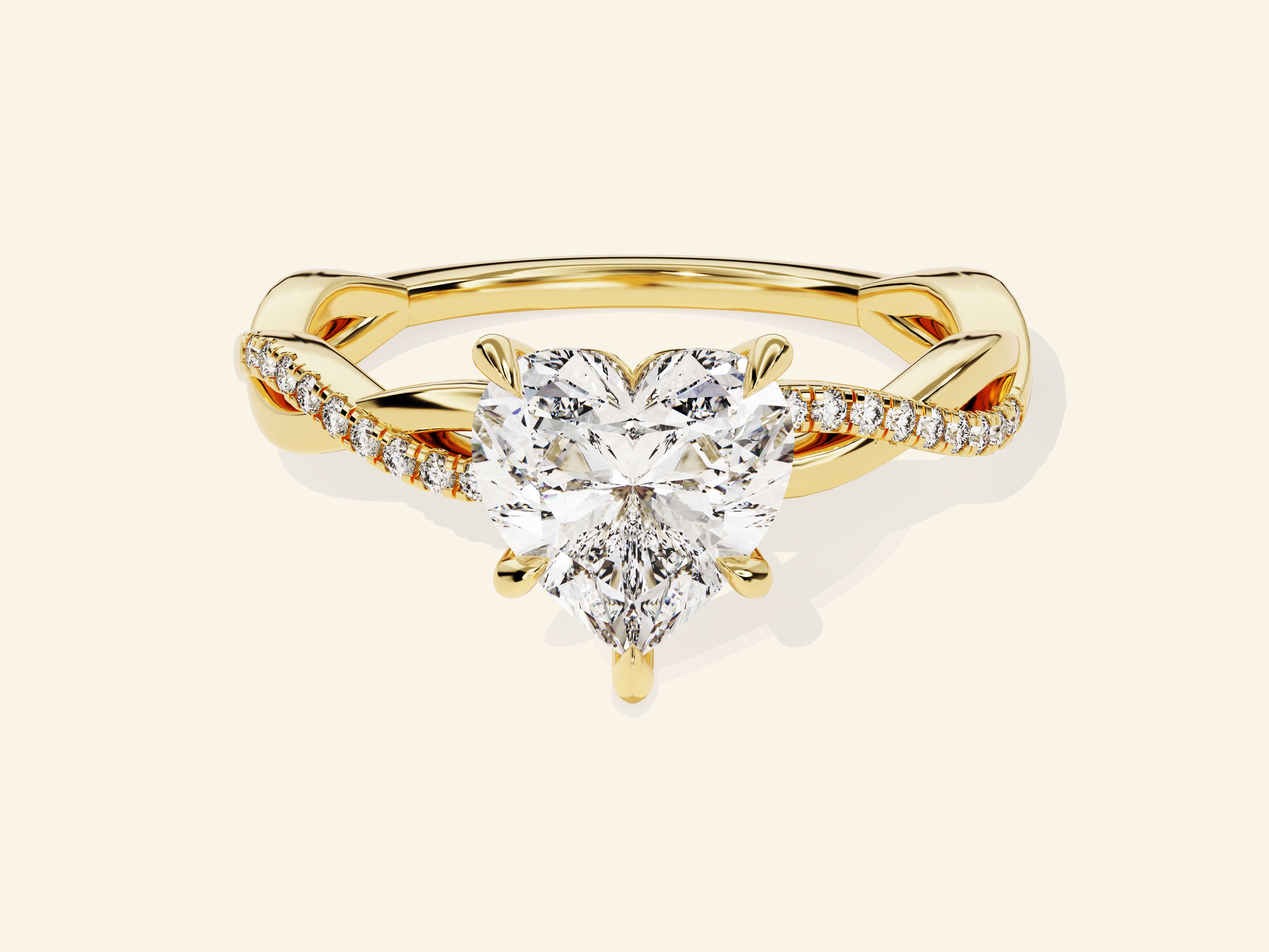 Heart Twisted Engagement Ring