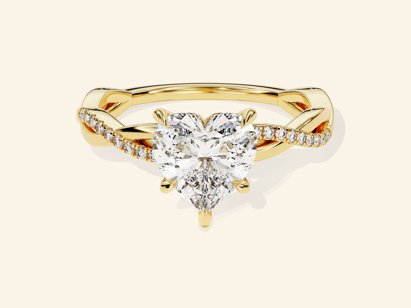 Heart Twisted Engagement Ring