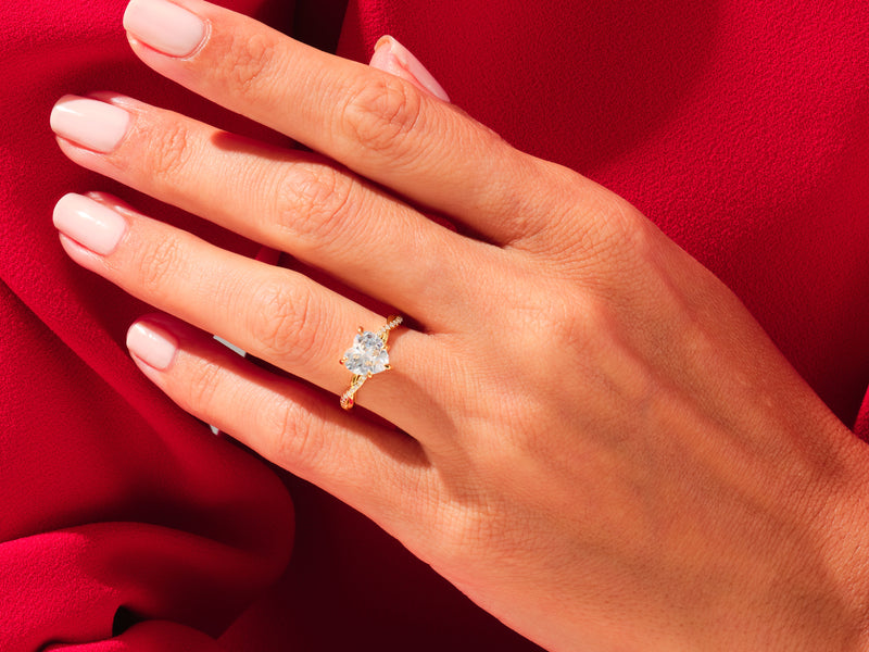Heart Twisted Engagement Ring