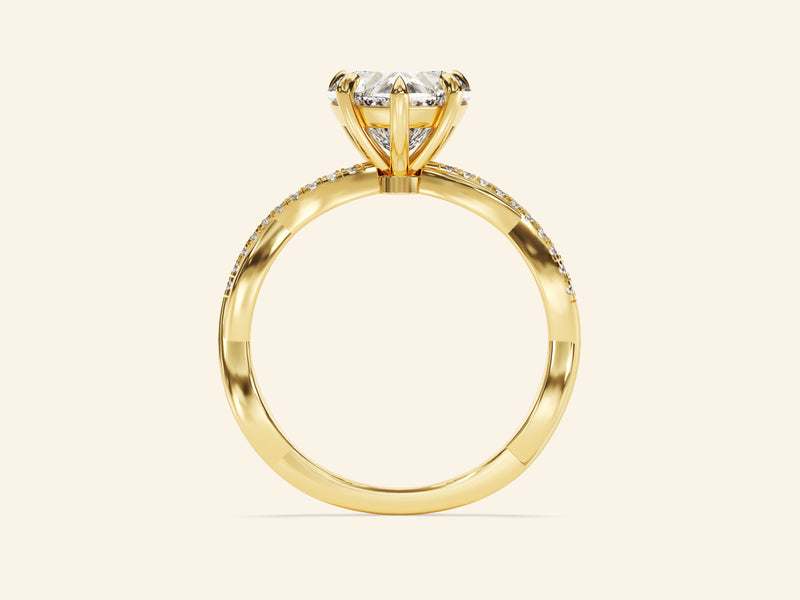 Heart Twisted Engagement Ring