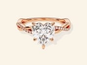 Heart Twisted Engagement Ring