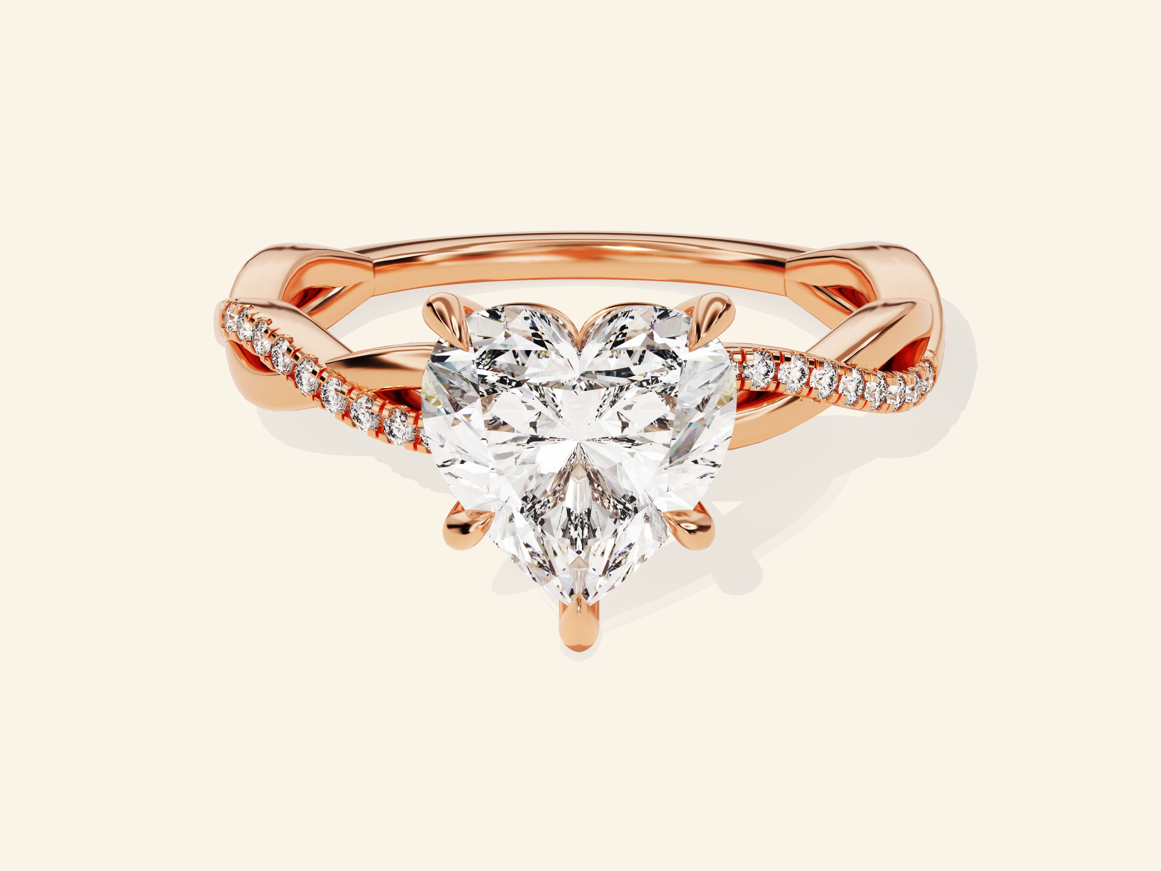 Heart Twisted Engagement Ring