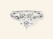 Heart Twisted Engagement Ring