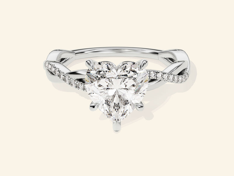 Heart Twisted Engagement Ring