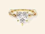 Heart Twisted Engagement Ring