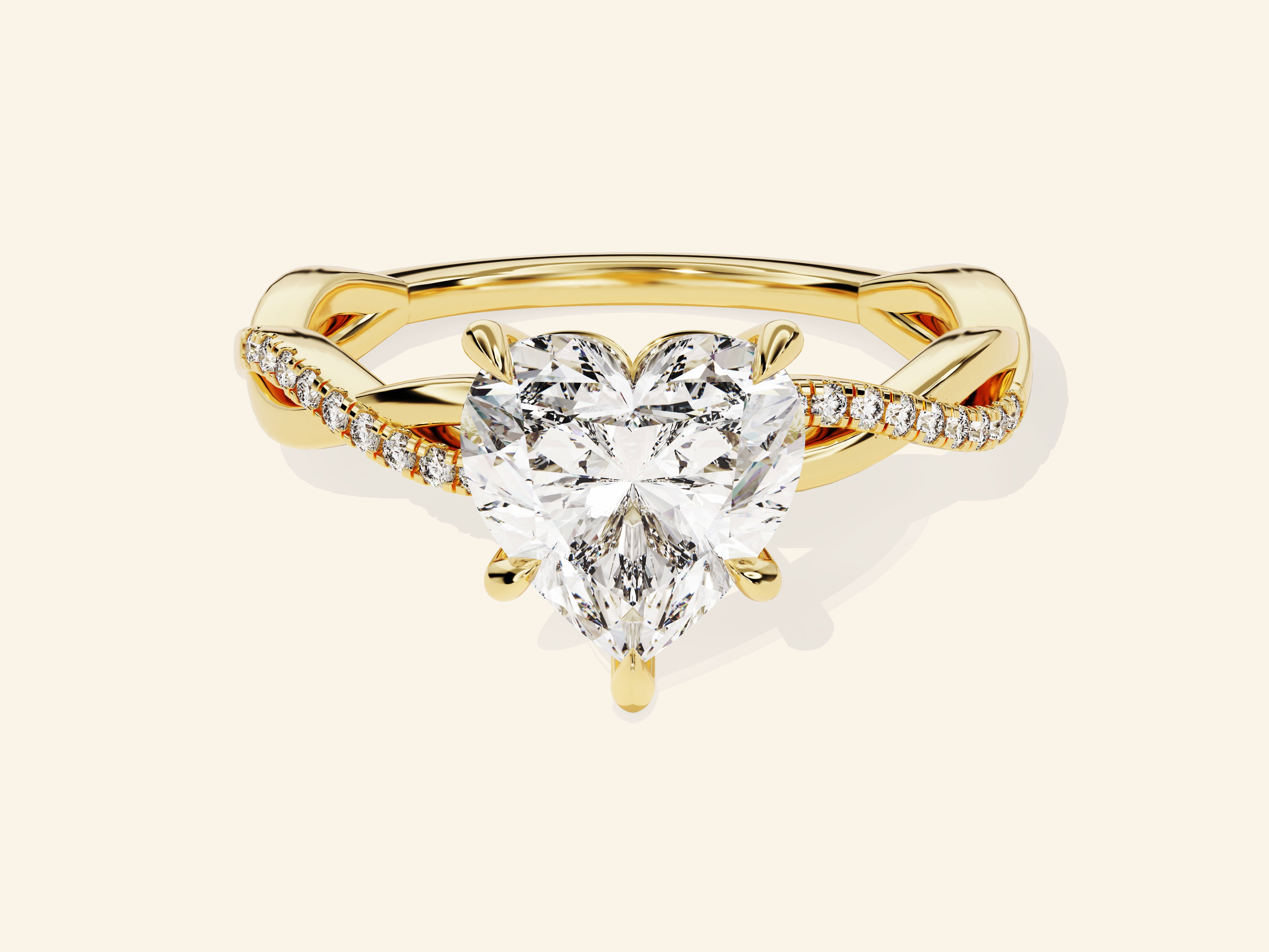 Heart Twisted Engagement Ring