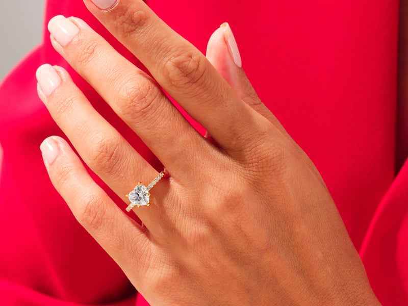 Heart Twisted Engagement Ring