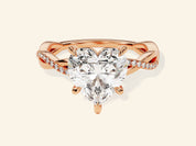 Heart Twisted Engagement Ring