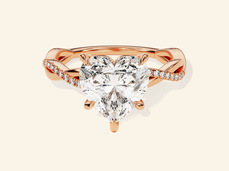 Heart Twisted Engagement Ring
