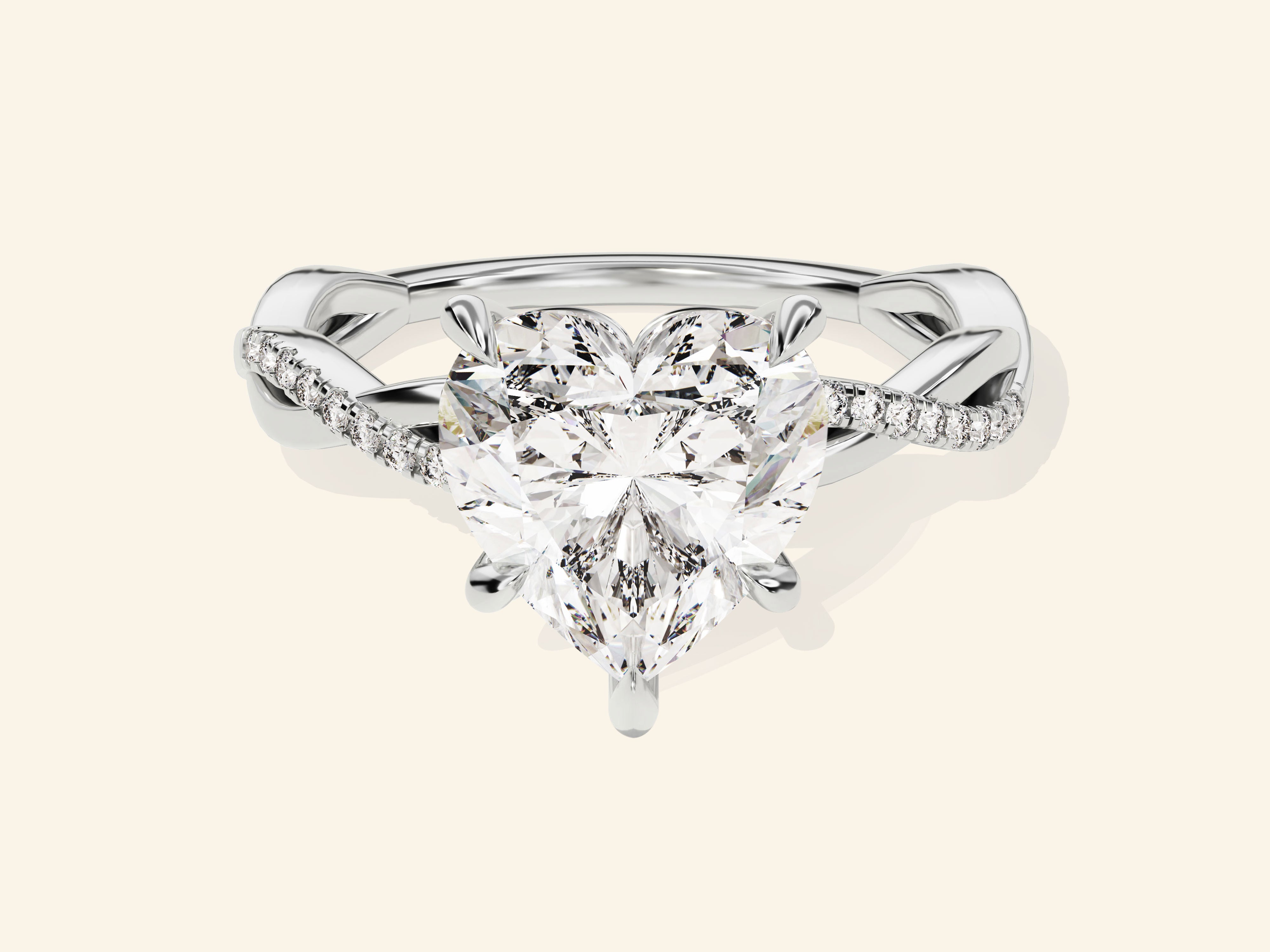 Heart Twisted Engagement Ring