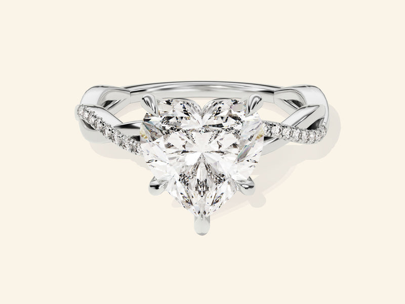 Heart Twisted Engagement Ring