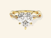 Heart Twisted Engagement Ring