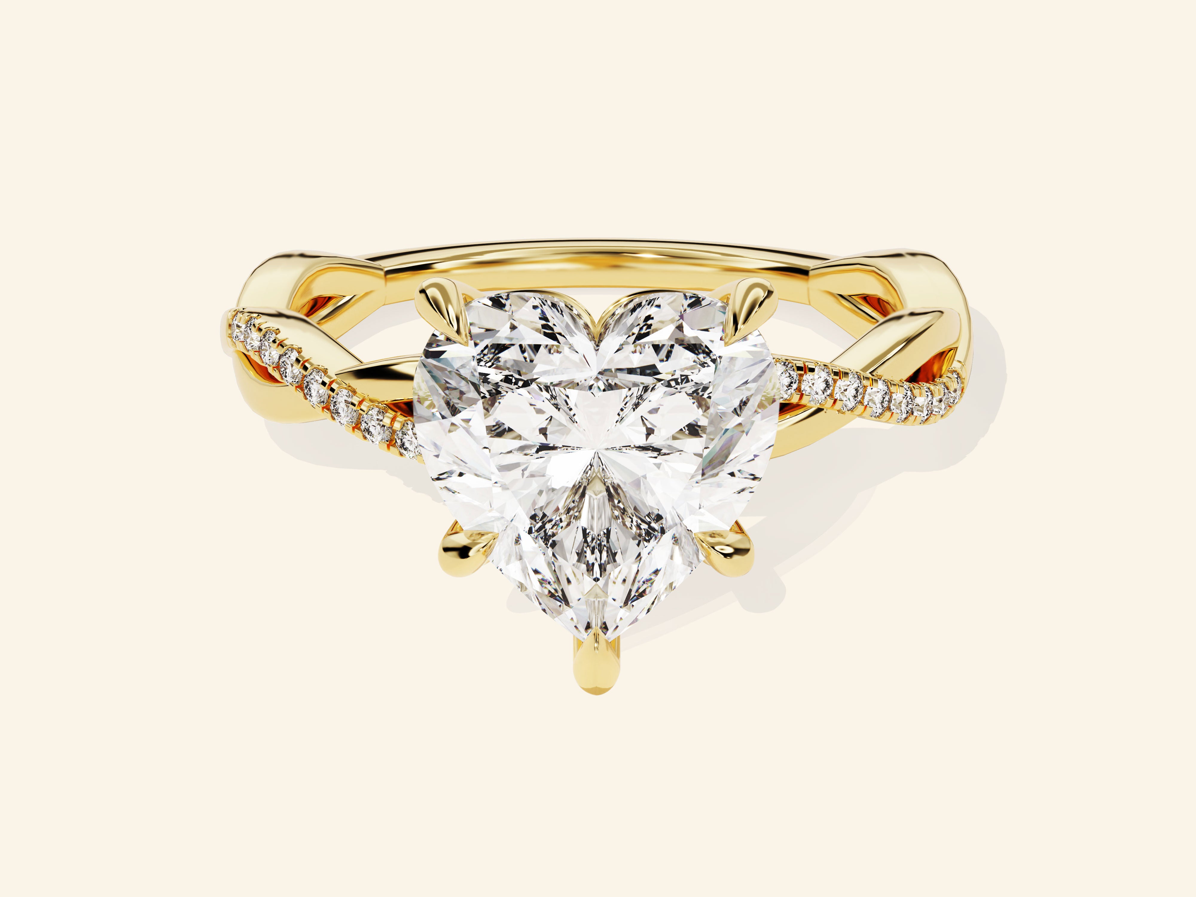 Heart Twisted Engagement Ring