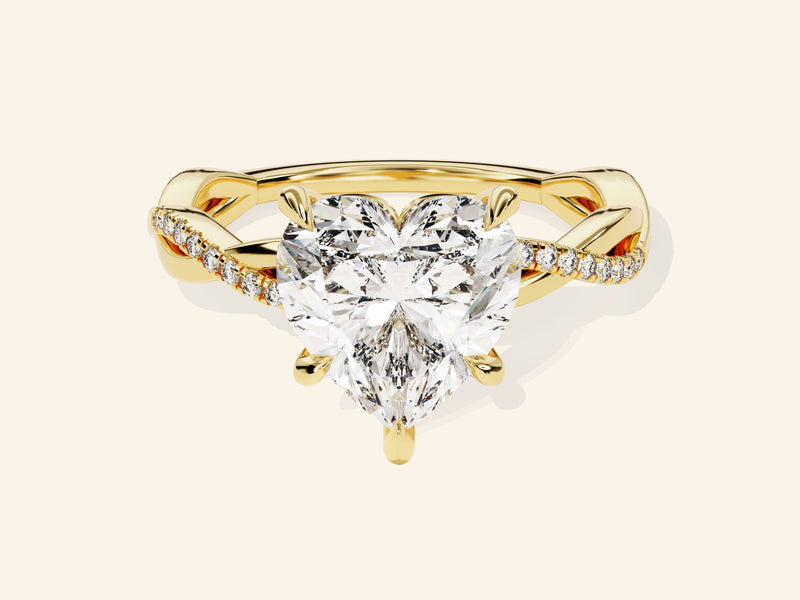 Heart Twisted Engagement Ring