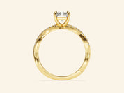 Radiant Twisted Engagement Ring