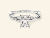 Radiant Twisted Engagement Ring
